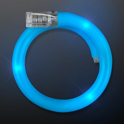 Flashy Blue LED Tube Bracelet - BLANK