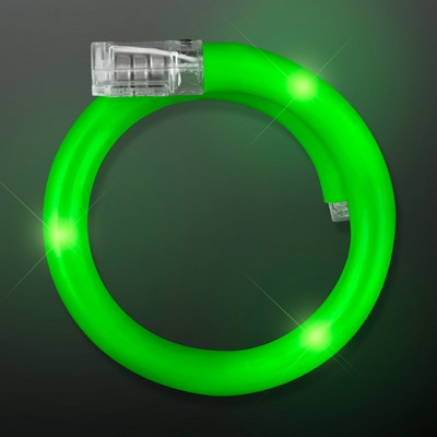 Flashy Green LED Tube Bracelet - BLANK