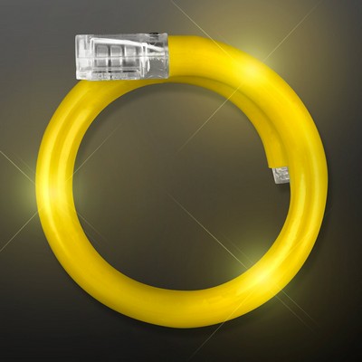Blinky LED Yellow Tube Bracelets - BLANK