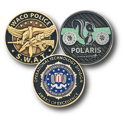 2 1/4" (2.25") Custom Challenge Coin Double Sided Struck Brass