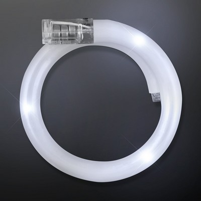 White Flash LED Wrap Around Tube Bracelet - BLANK